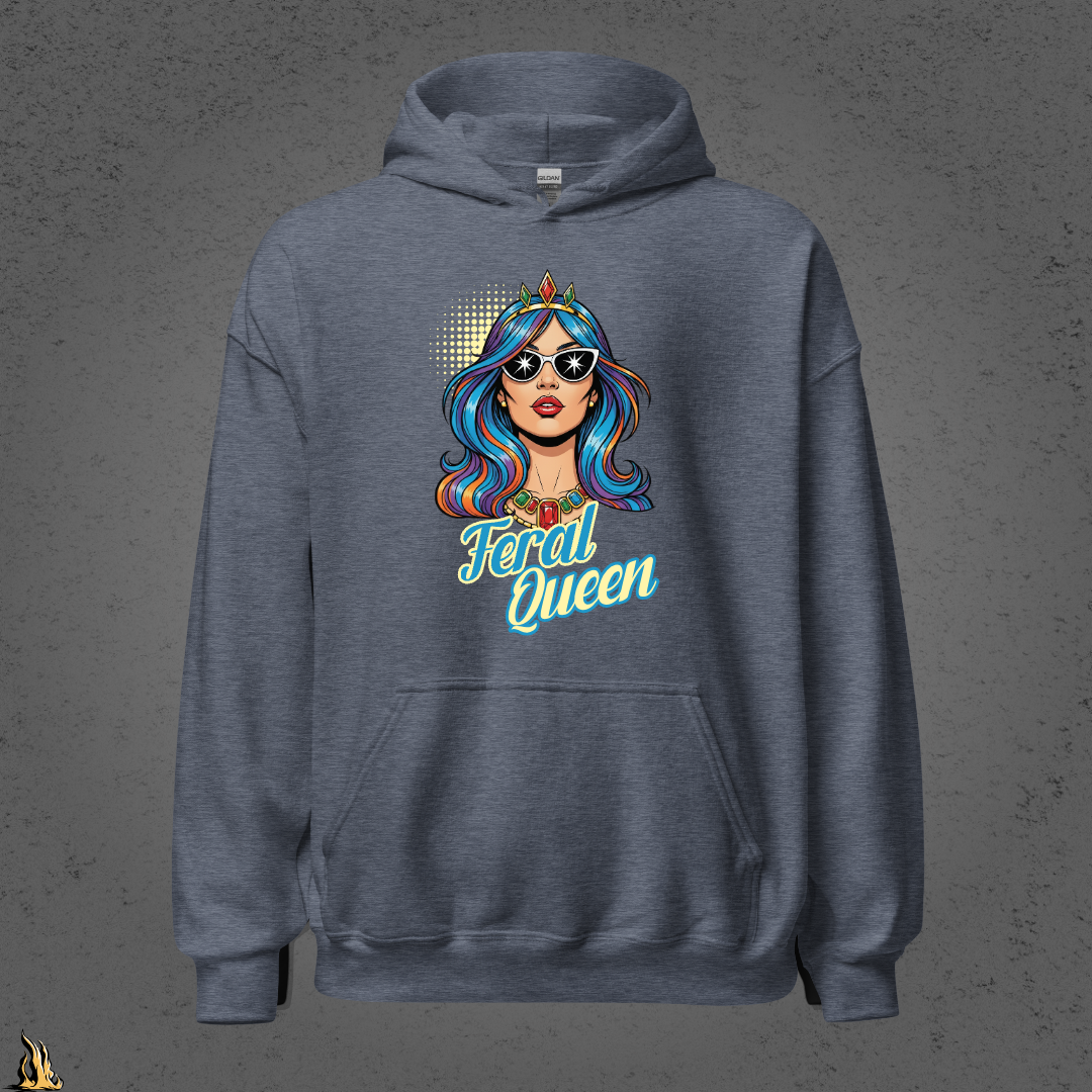 Feral Queen Graphic Unisex Hoodie – Moonlight Edition