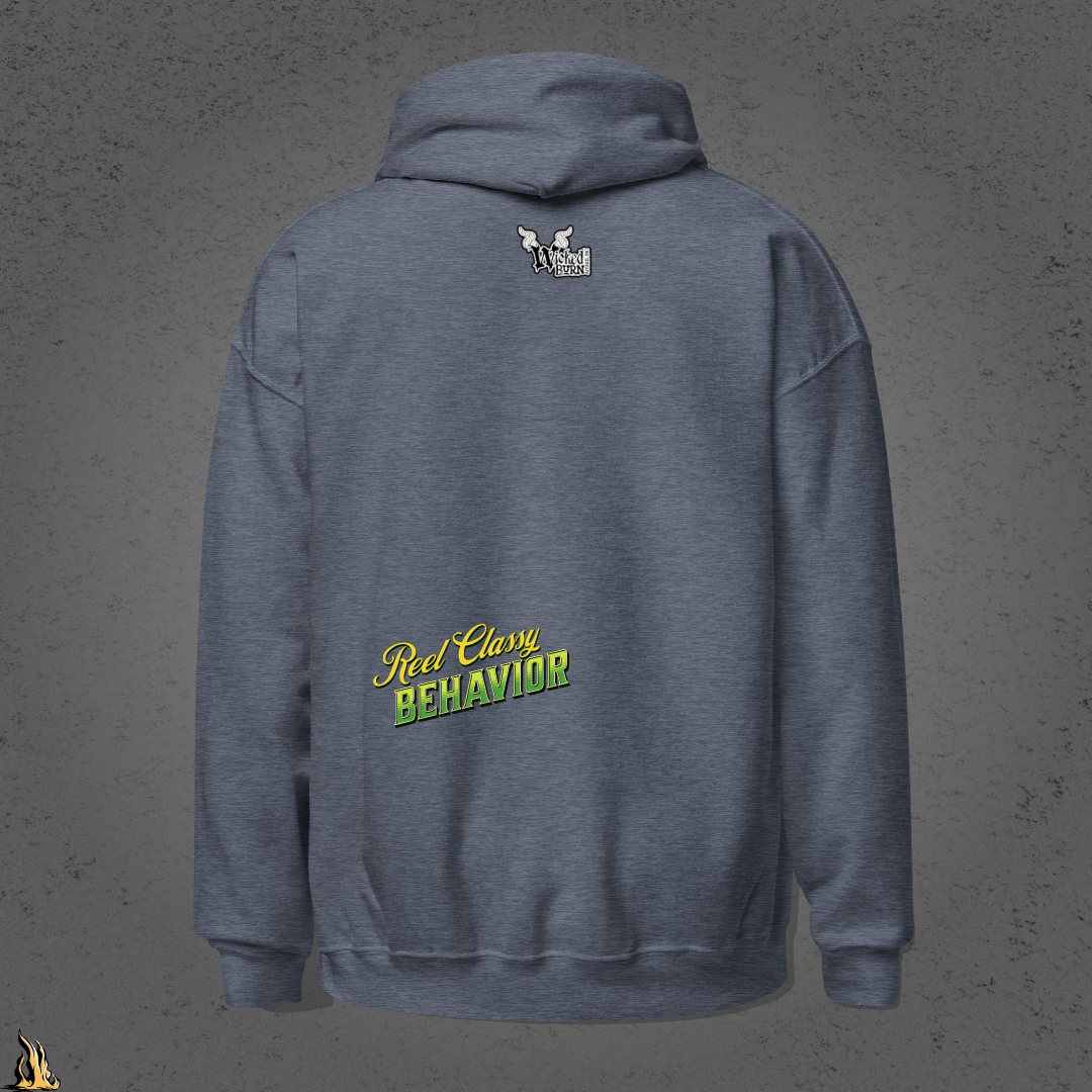 Caught Hookin' - Funny Fishing Graphic Unisex Hoodie