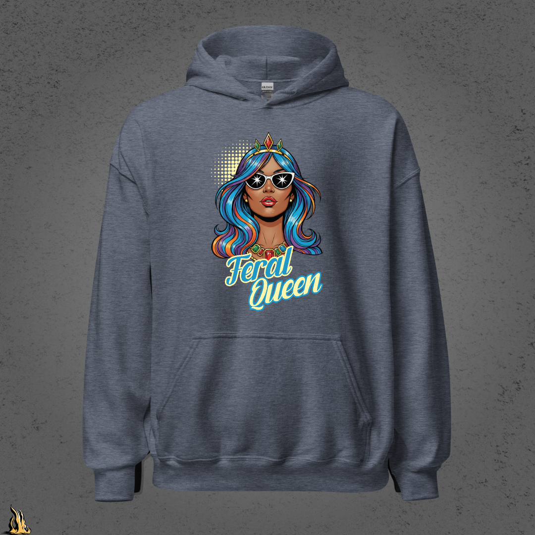 Feral Queen Graphic Unisex Hoodie – Stardust Edition