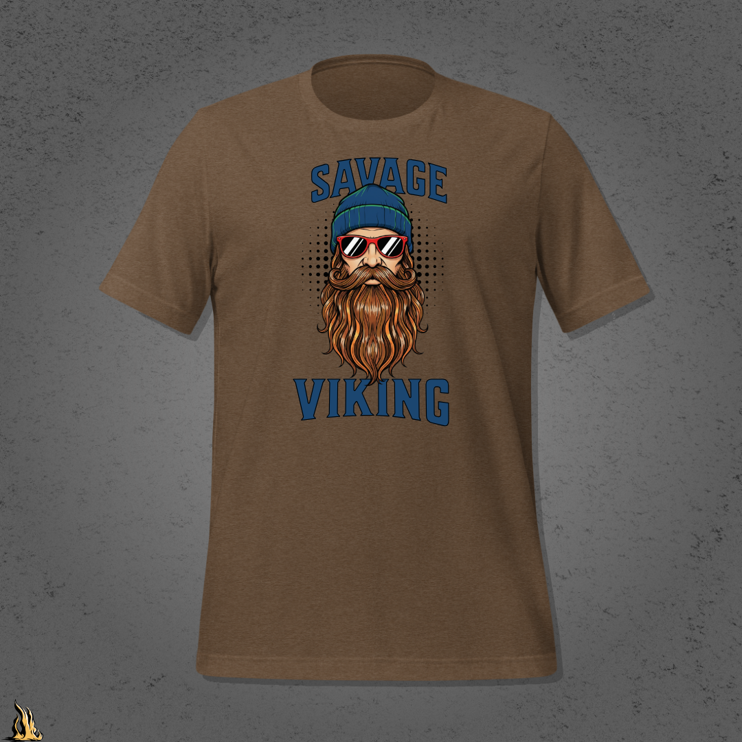 Savage Viking Graphic Unisex T-Shirt – Frostfire Edition