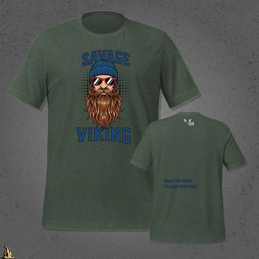 Savage Viking Graphic Unisex T-Shirt – Frostfire Edition