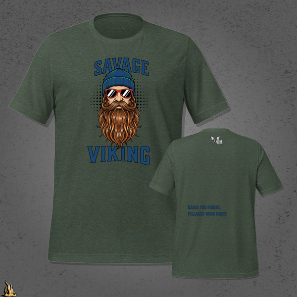 Savage Viking Graphic Unisex T-Shirt – Frostfire Edition