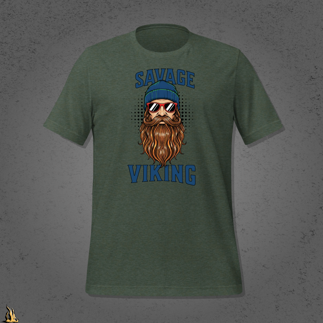 Savage Viking Graphic Unisex T-Shirt – Frostfire Edition
