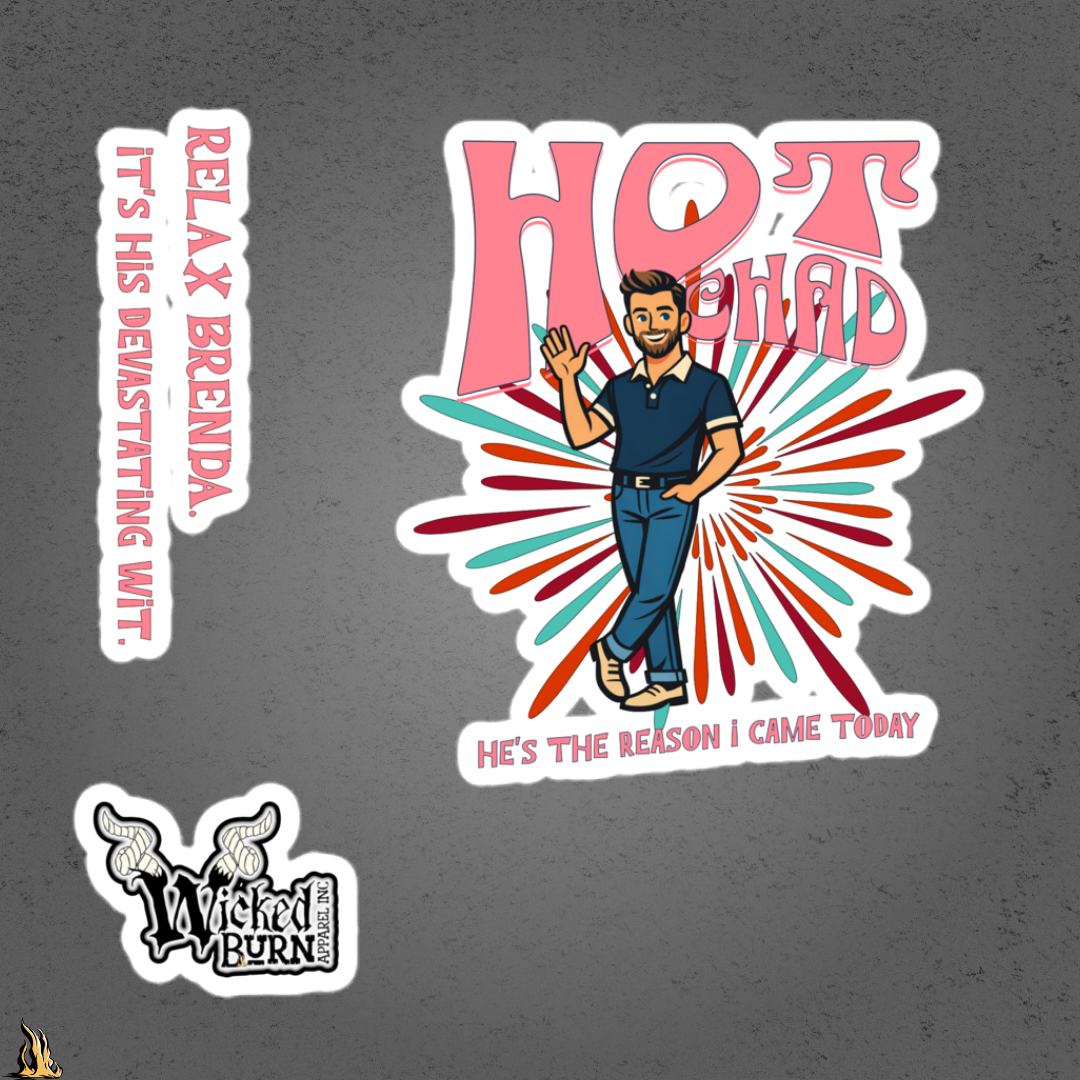 Hot Chad Funny Sticker Pack – Devastating Wit Collection