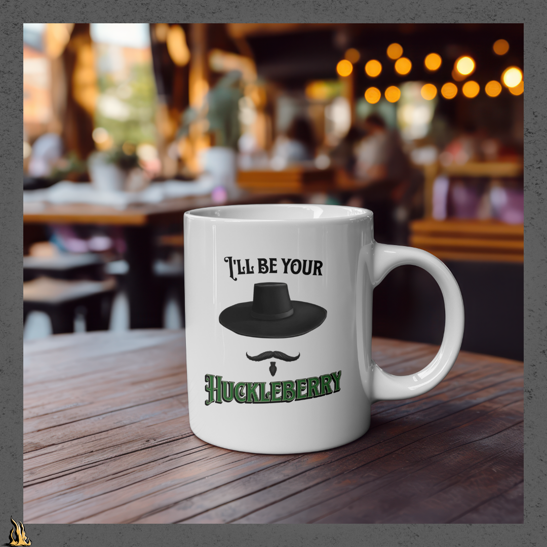 I'll Be Your Huckleberry Sarcastic Cowboy Graphic Coffee Mug