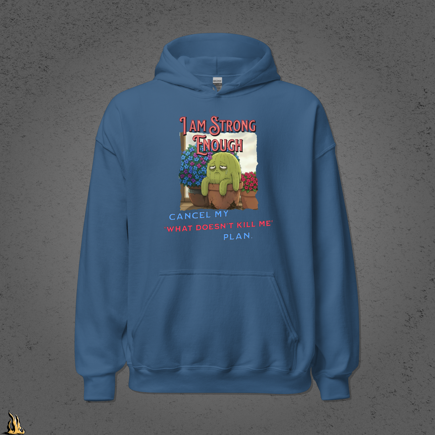 Comfortable & Unbothered Plan — Funny Exhausted Cactus Hoodie