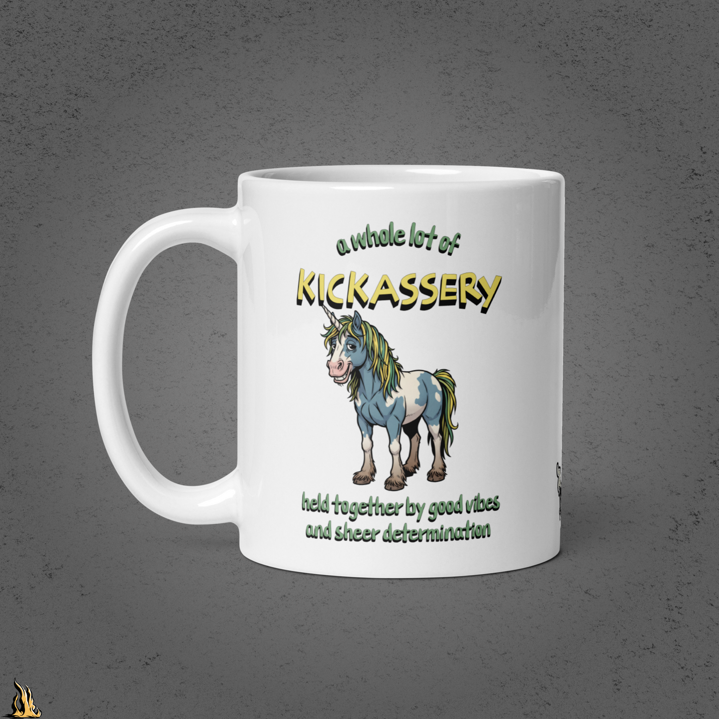 Kickassery, Good Vibes & Petty Spite - Funny Unicorn Mug