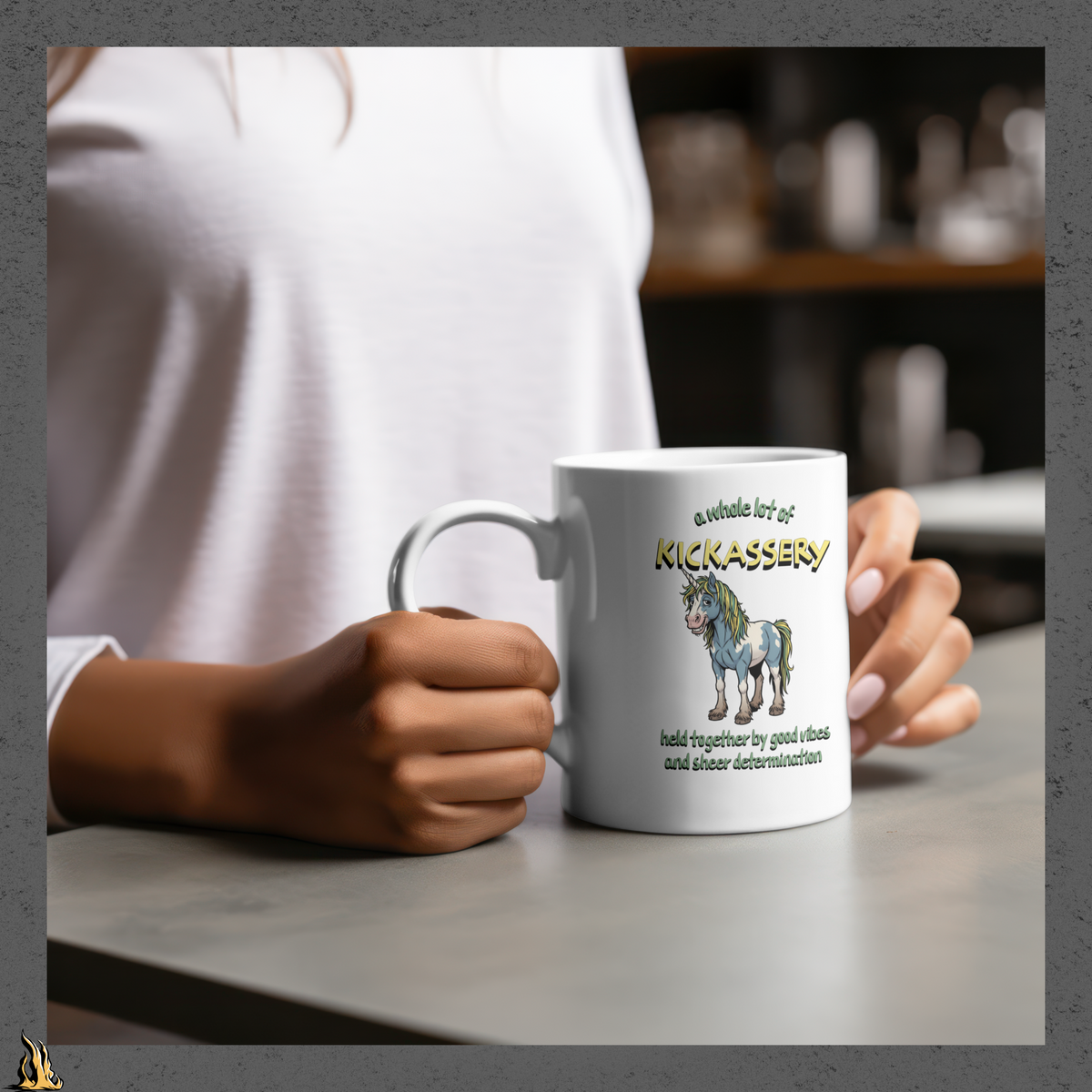 Kickassery, Good Vibes & Petty Spite - Funny Unicorn Mug