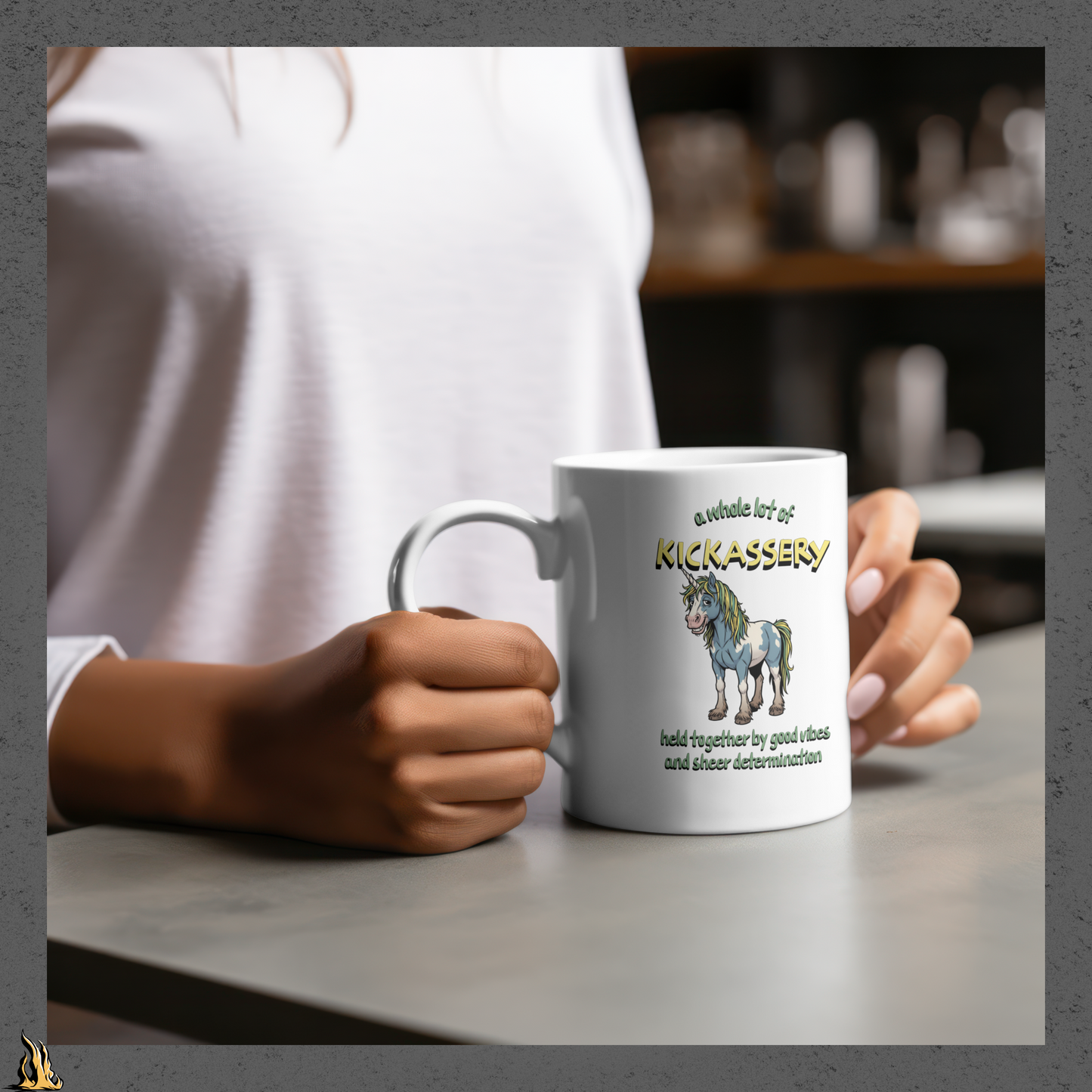 Kickassery, Good Vibes & Petty Spite - Funny Unicorn Mug