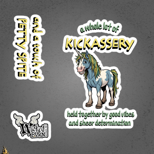 Kickassery, Good Vibes & Petty Spite Unicorn Sticker Pack