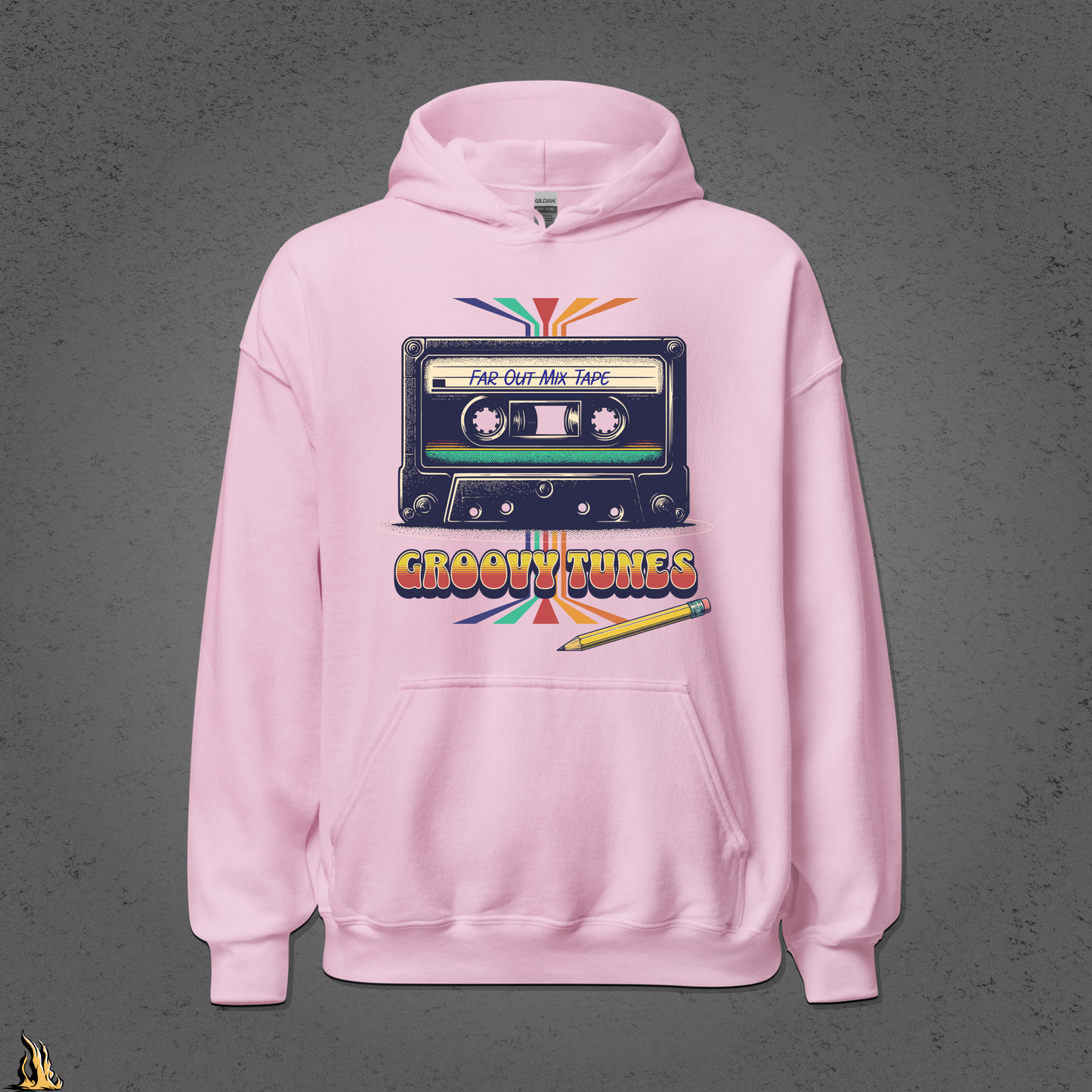 Groovy Tunes Retro Cassette Tape Unisex Hoodie