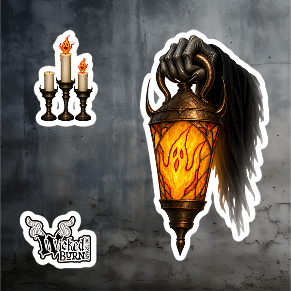 Need a Light? Flame Monster Sticker Pack – Search Party