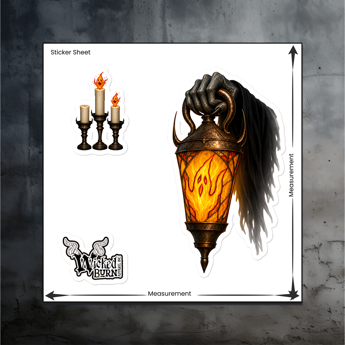 Need a Light? Flame Monster Sticker Pack – Search Party