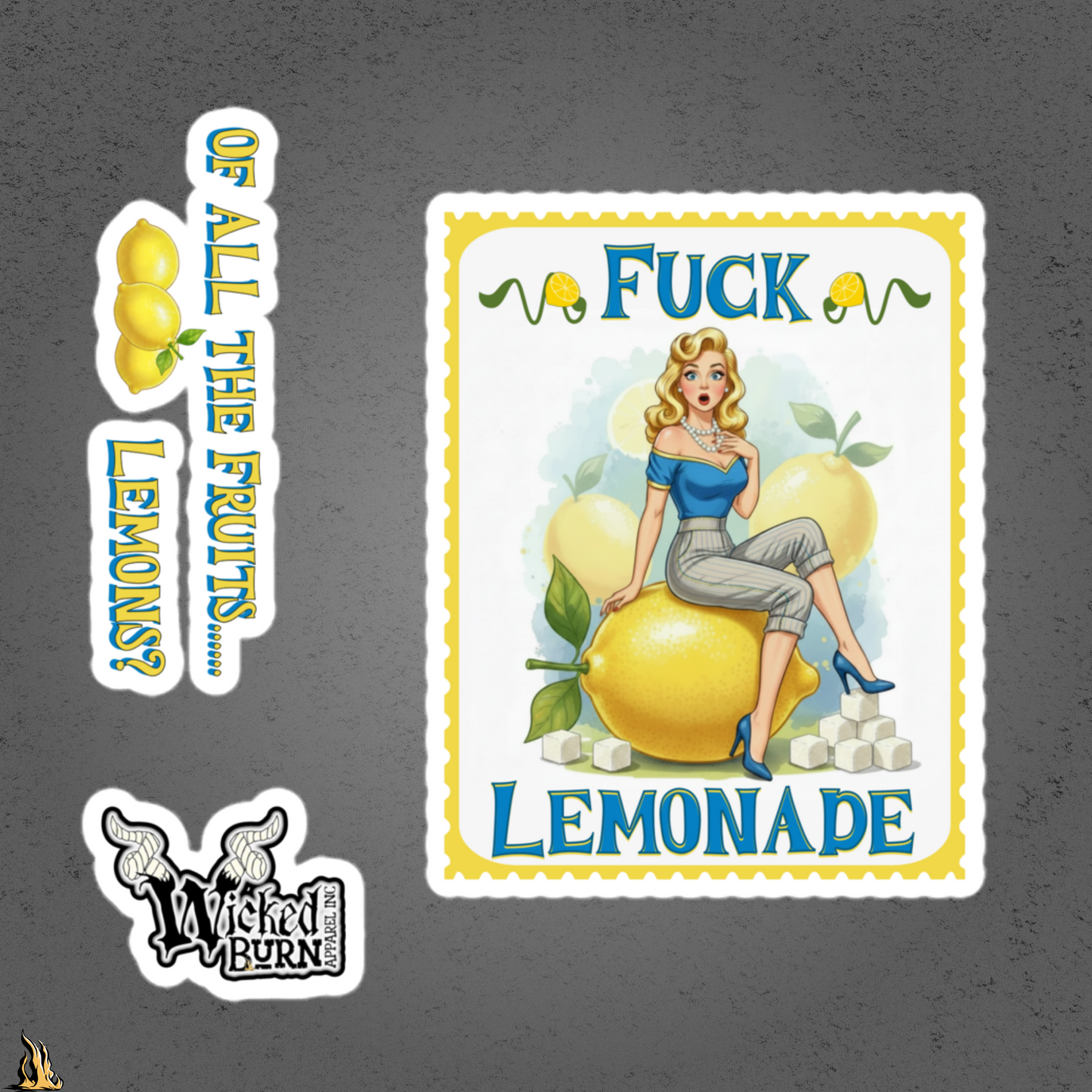 Fuck Lemonade — Funny Sarcastic Lemon Sticker Pack