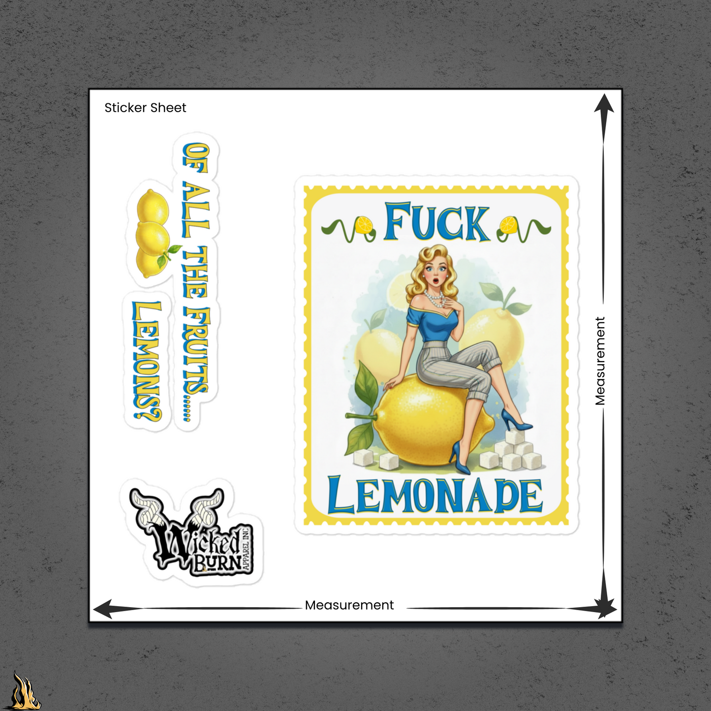 Fuck Lemonade — Funny Sarcastic Lemon Sticker Pack