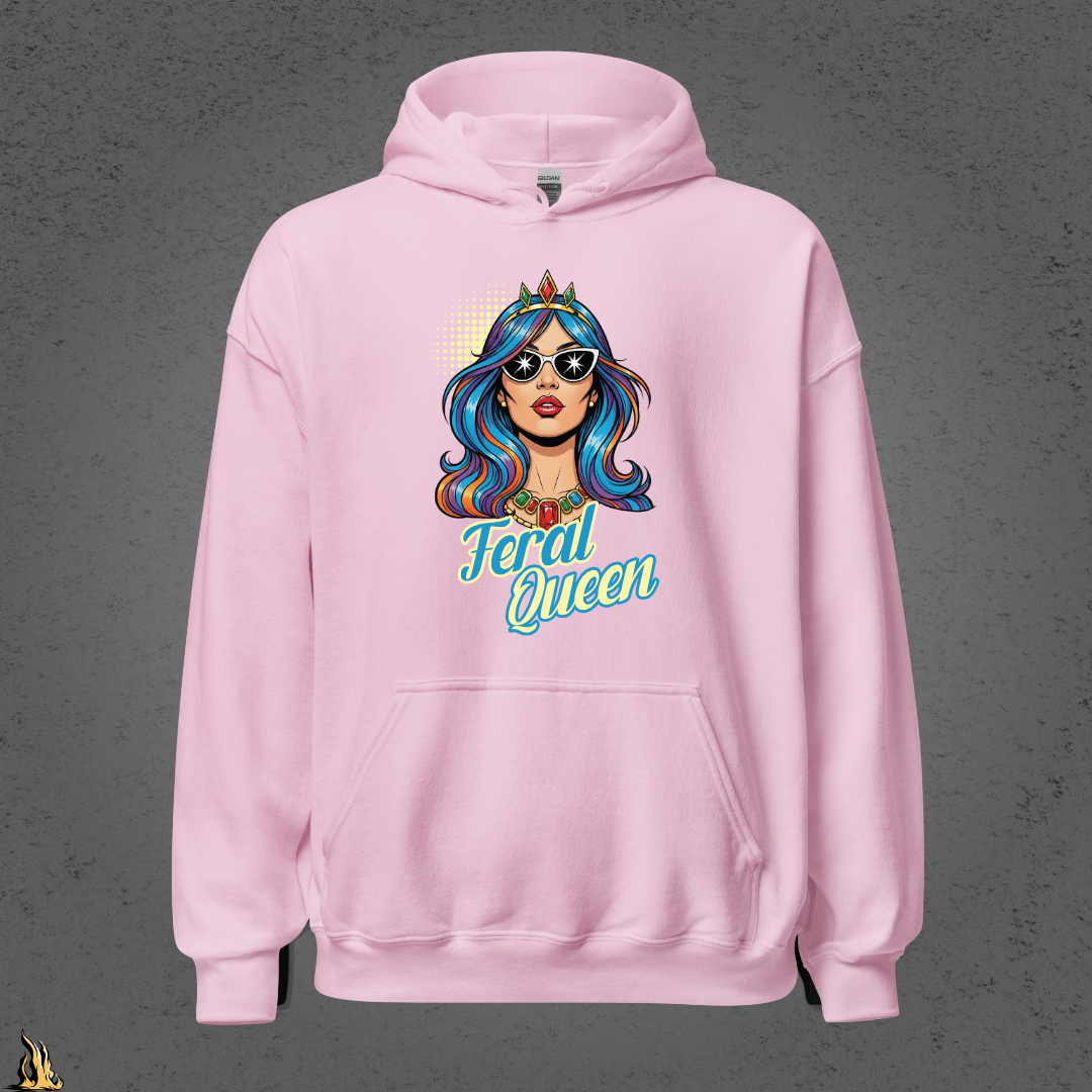 Feral Queen Graphic Unisex Hoodie – Moonlight Edition
