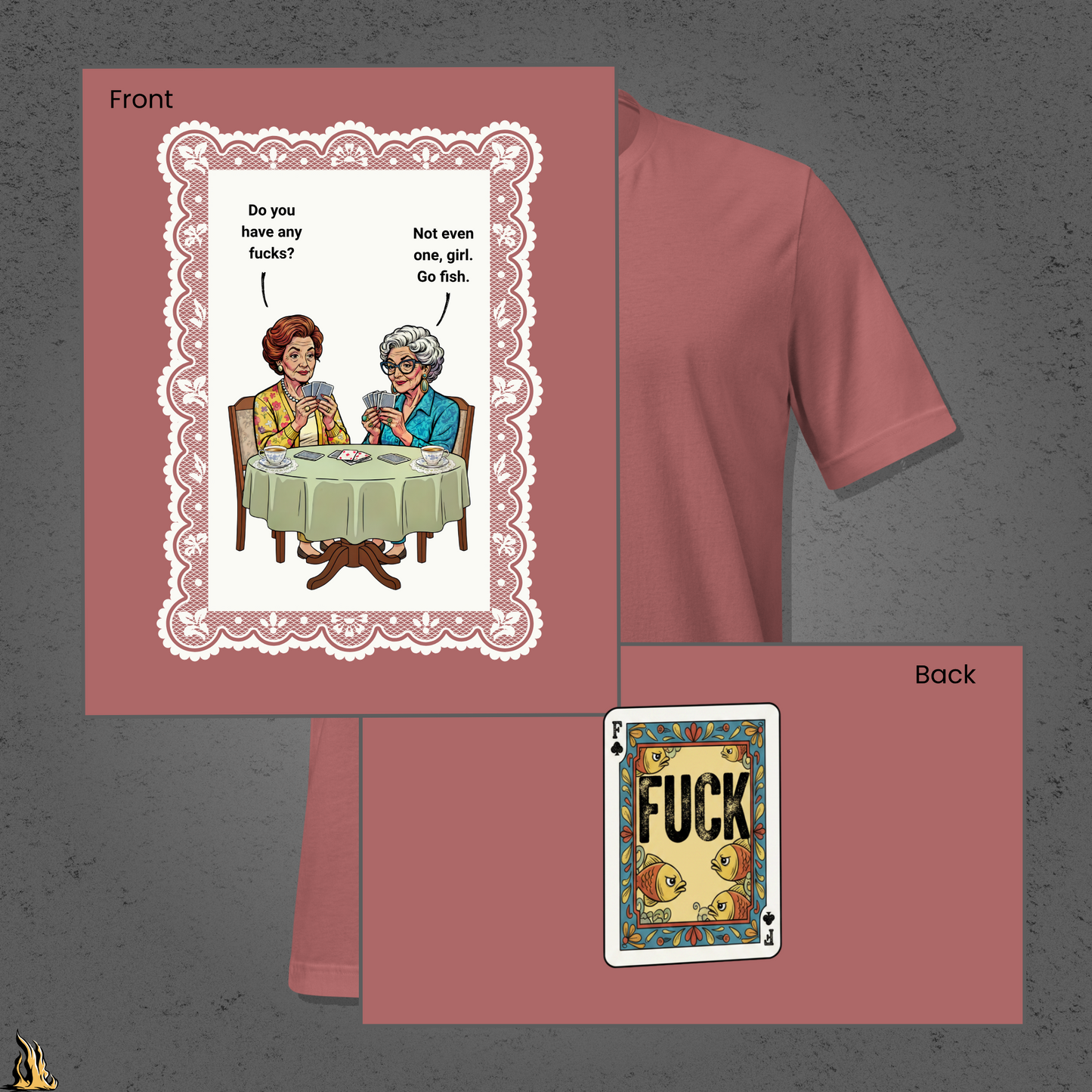 Go Fish — No Fucks Given Card Game Unisex T-Shirt