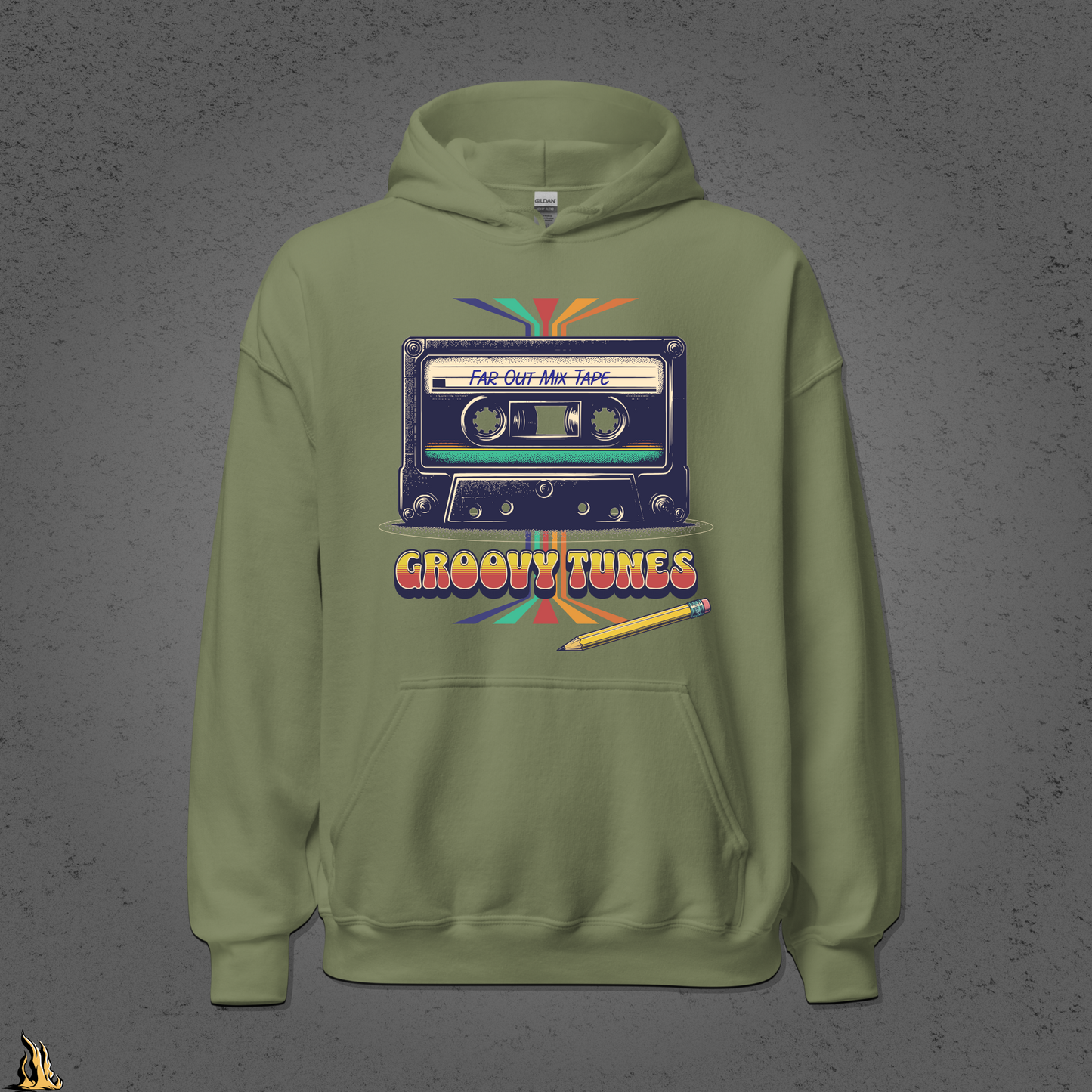 Groovy Tunes Retro Cassette Tape Unisex Hoodie