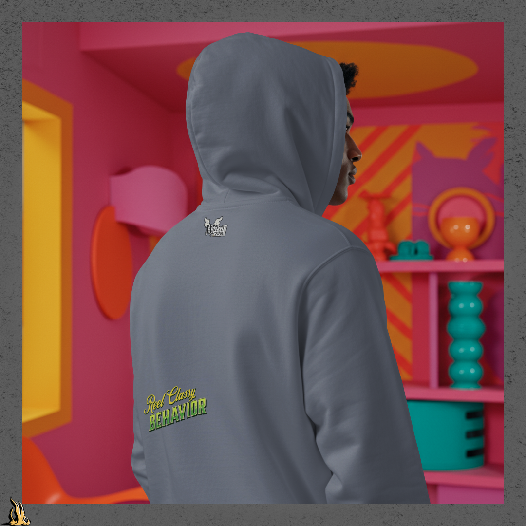 Caught Hookin' - Funny Fishing Graphic Unisex Hoodie