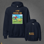 I Love Chasing Tail Unisex Hoodie – Funny Dog & Tennis Ball Bunnyhug 2