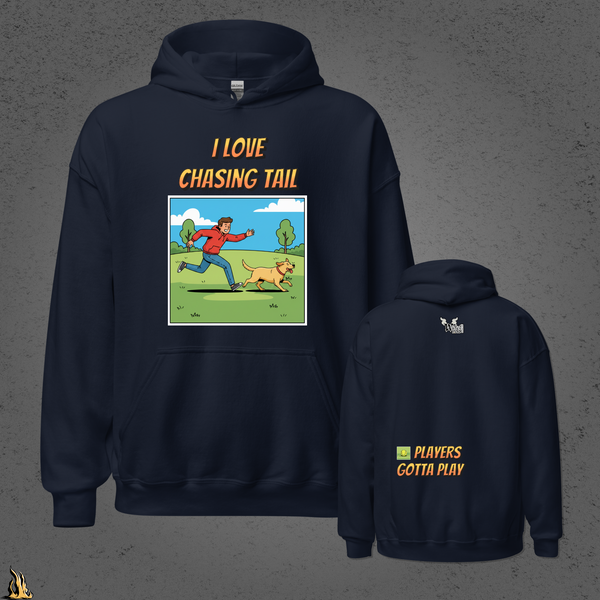 I Love Chasing Tail Unisex Hoodie – Funny Dog & Tennis Ball Bunnyhug