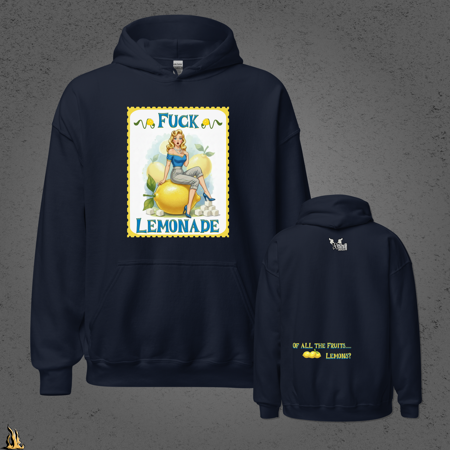 Fuck Lemonade Bunnyhug — Sarcastic Vintage Lemon Hoodie