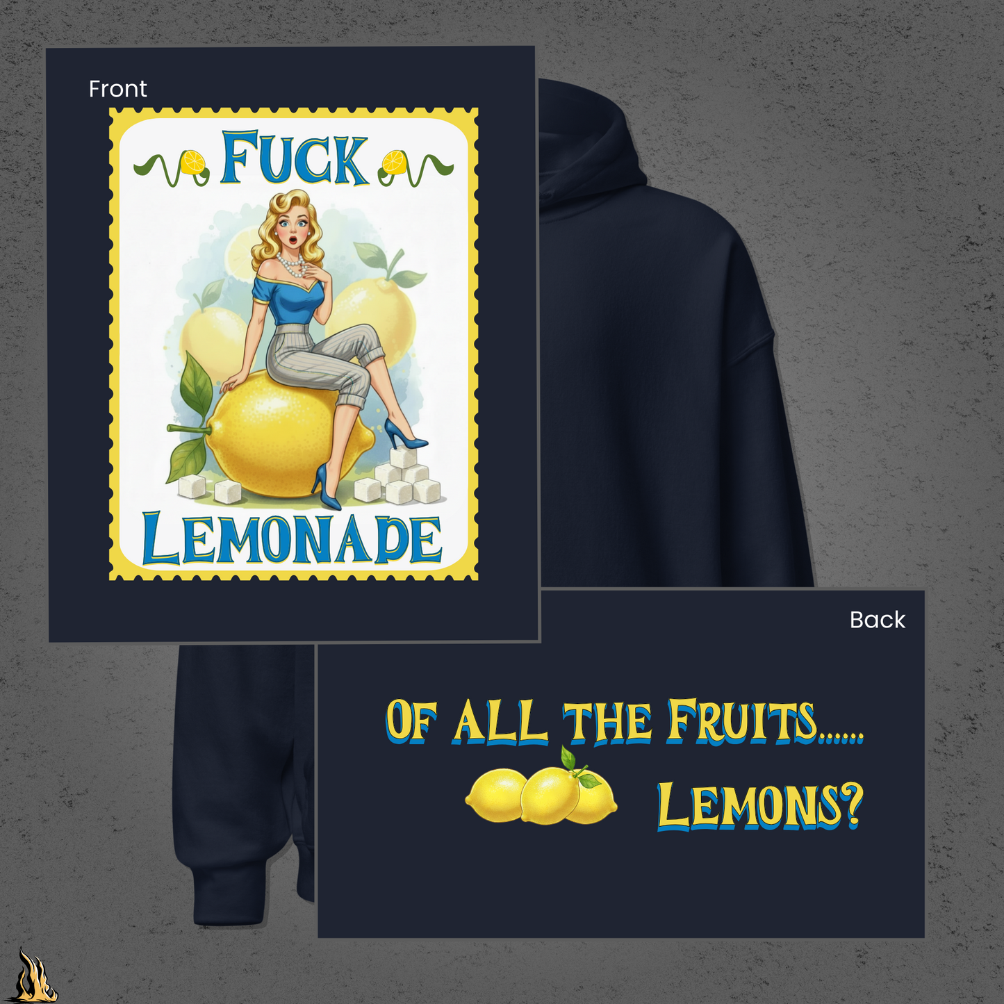 Fuck Lemonade Bunnyhug — Sarcastic Vintage Lemon Hoodie