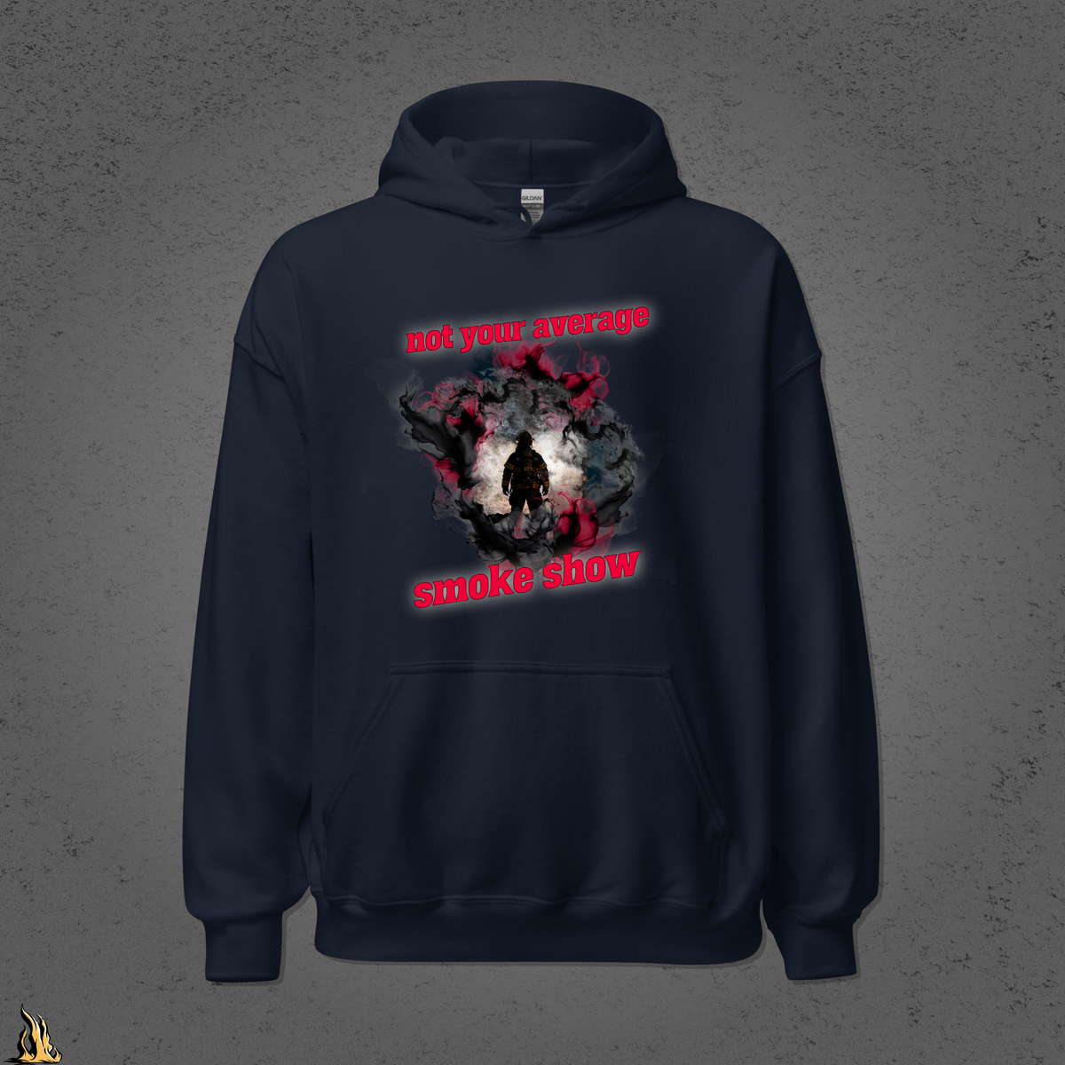 Not Your Average Smoke Show Bunnyhug – Firefighter Hoodie