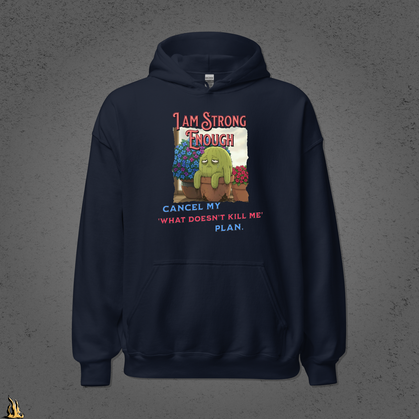 Comfortable & Unbothered Plan — Funny Exhausted Cactus Hoodie
