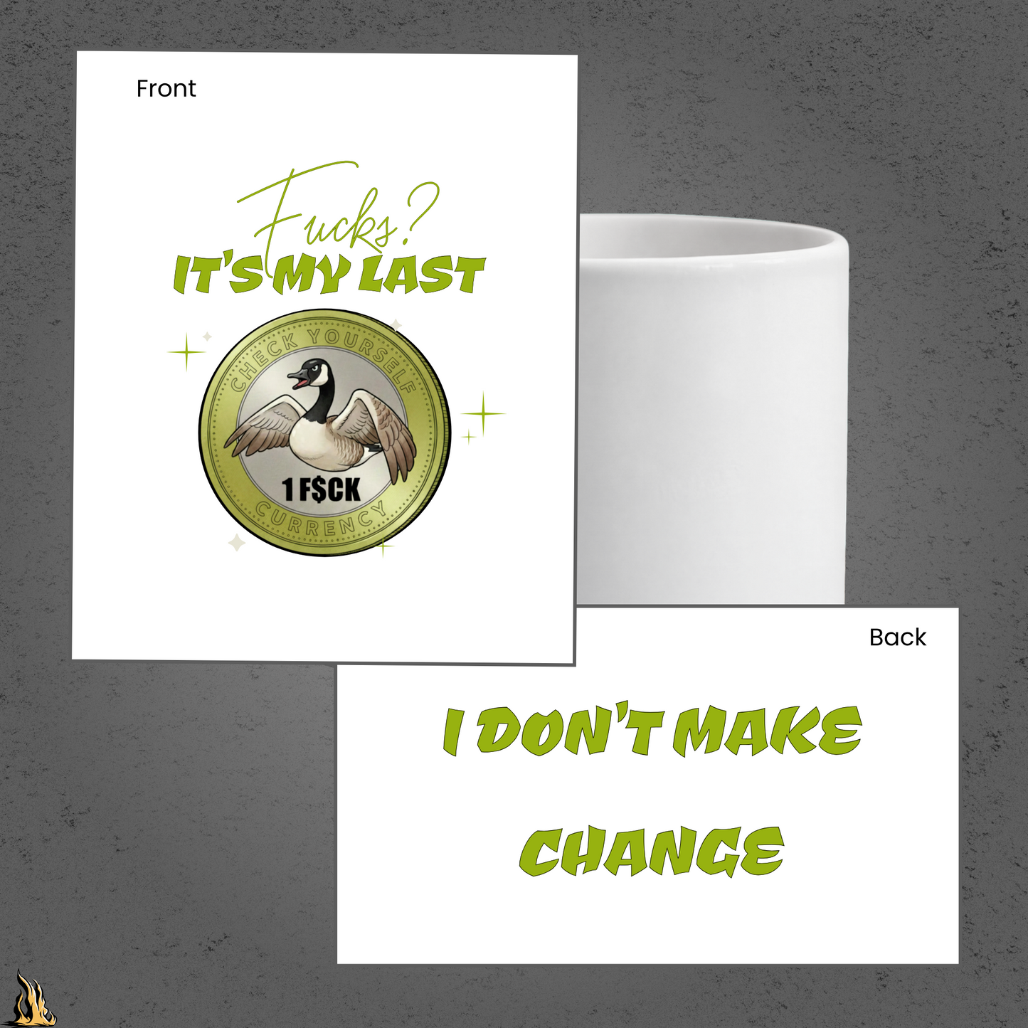 Fucks? It’s My Last — Funny Sarcastic Goose Coffee Mug