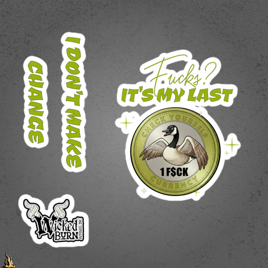 Fucks? It’s My Last — Check Yourself Currency Goose Sticker Pack