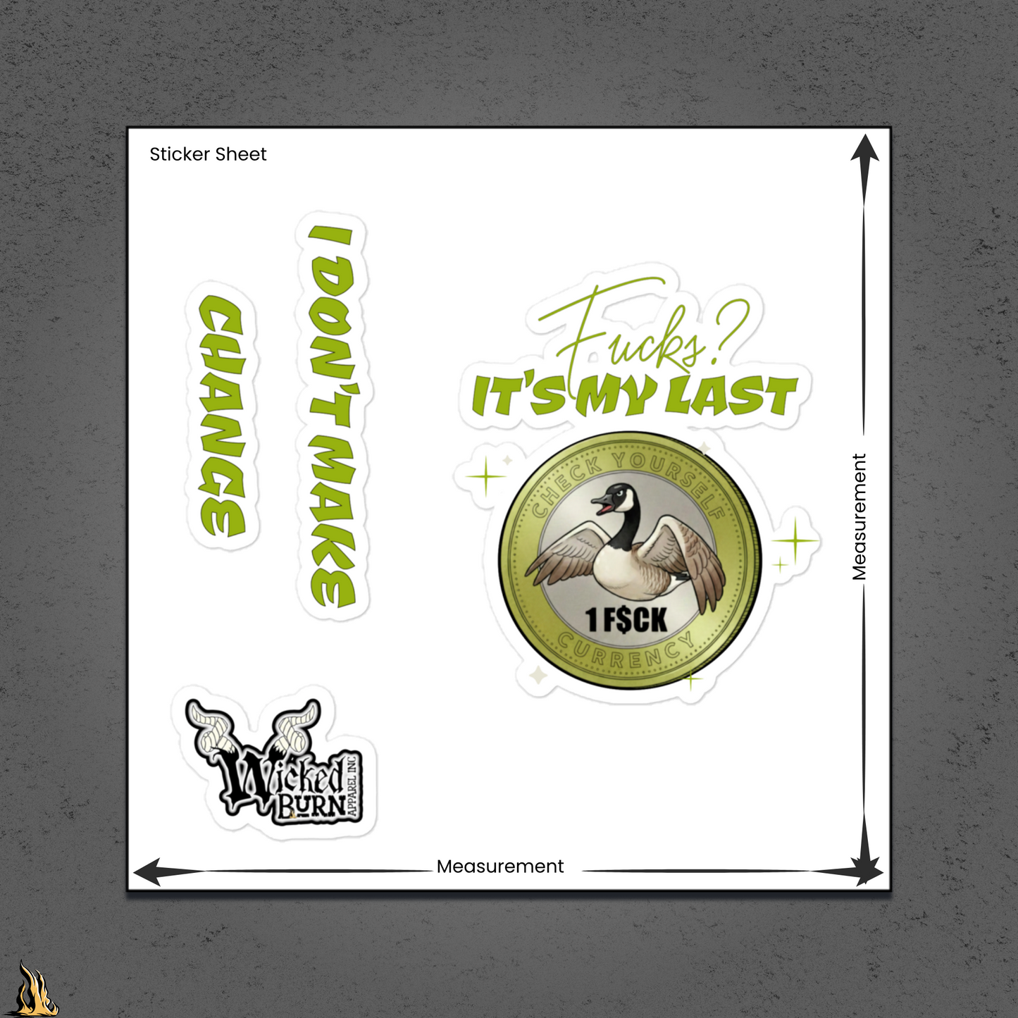 Fucks? It’s My Last — Check Yourself Currency Goose Sticker Pack