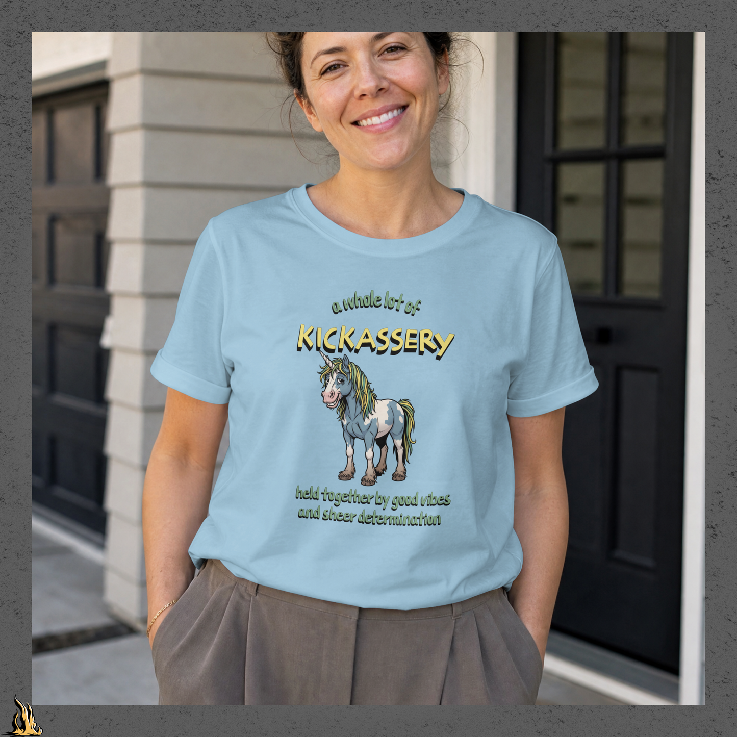 Kickassery, Good Vibes & Petty Spite - Funny Unicorn Unisex T-Shirt