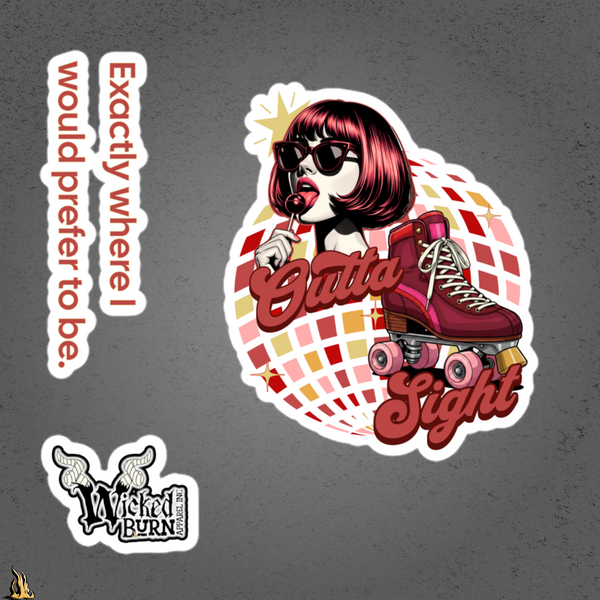 Outta Sight 70s Retro Introvert Sticker Pack