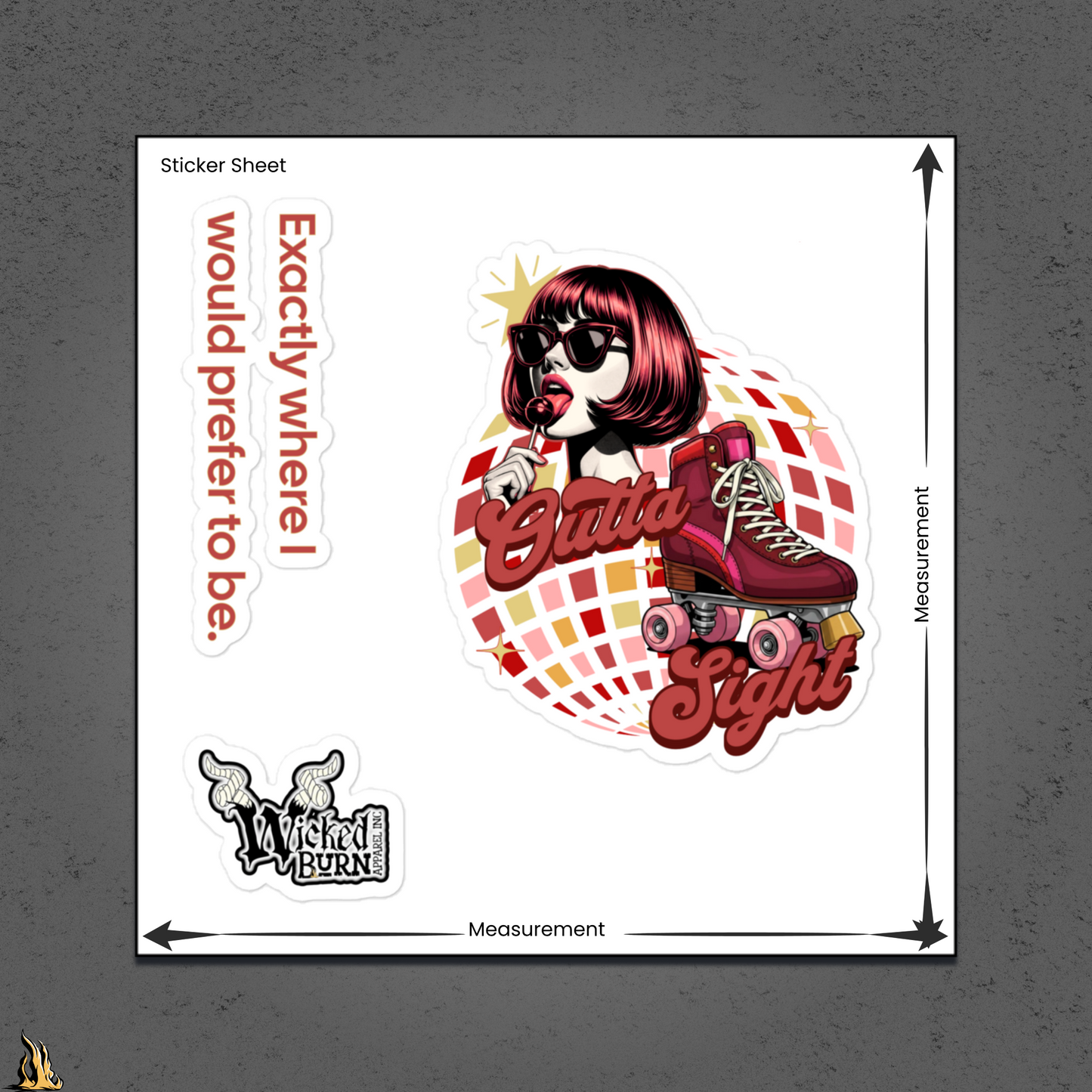 Outta Sight 70s Retro Introvert Sticker Pack
