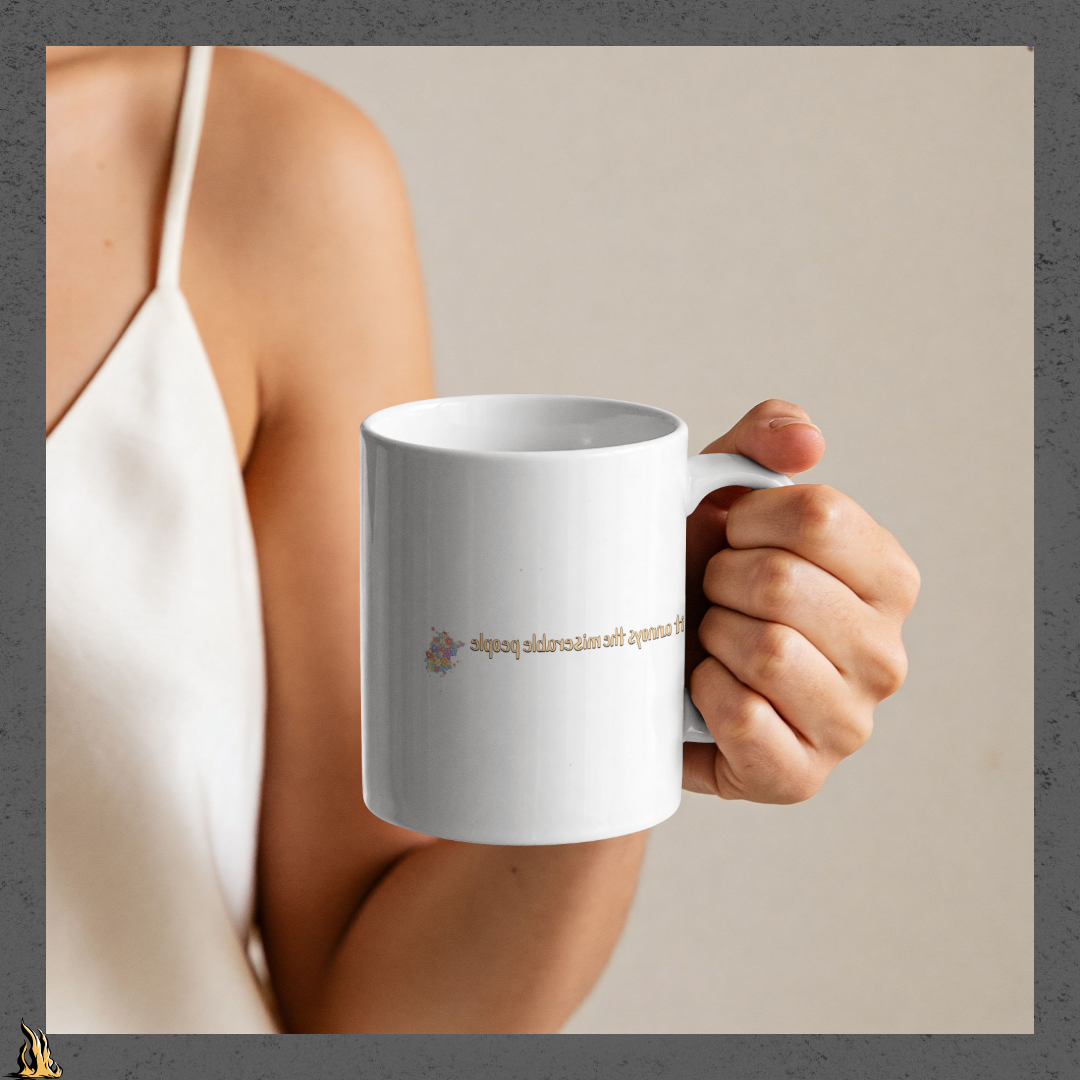 I Enjoy Being Positive | Funny Jackalope Coffee Mug