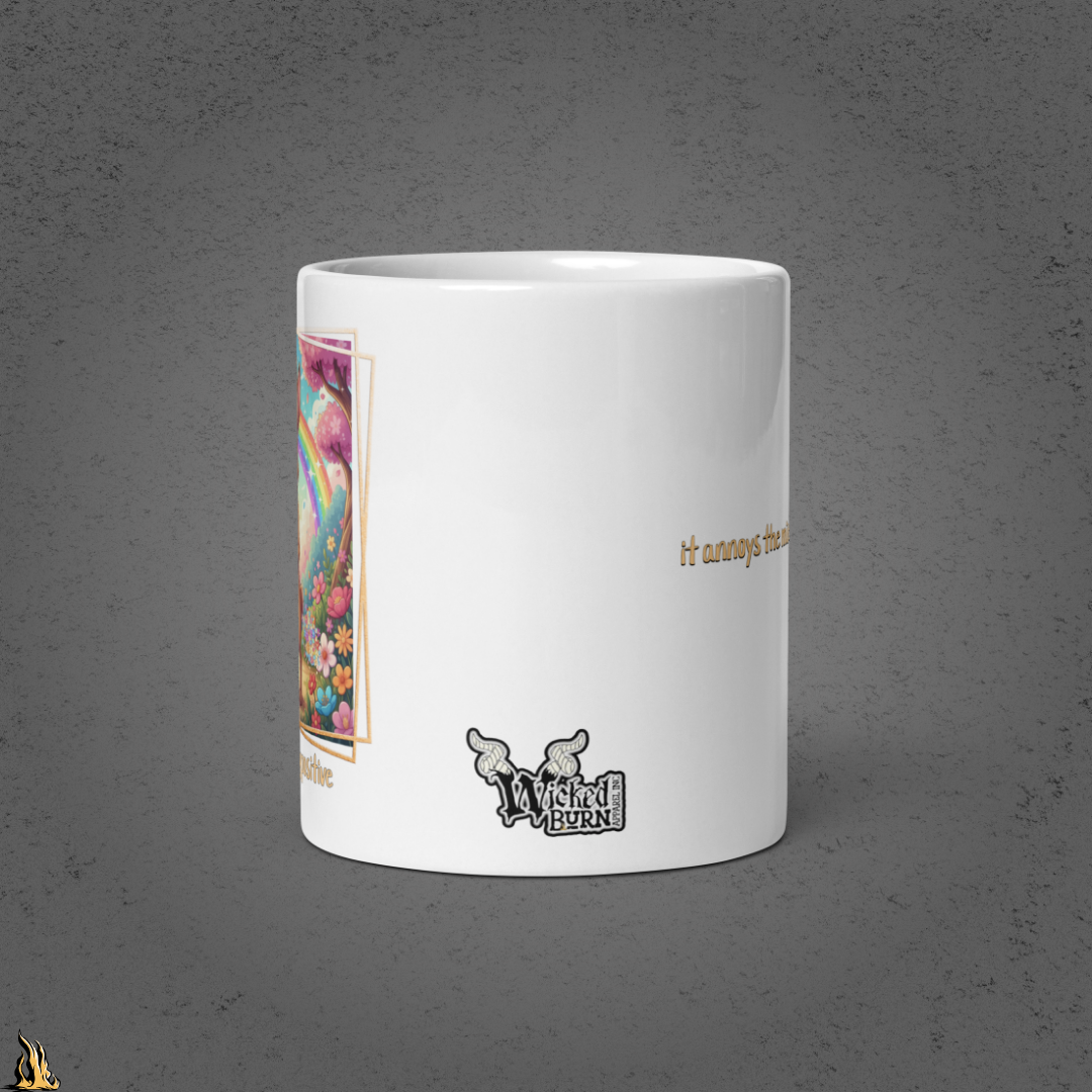 I Enjoy Being Positive | Funny Jackalope Coffee Mug