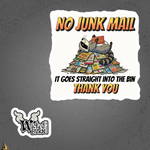Happy Raccoon No Junk Mail Sticker 1