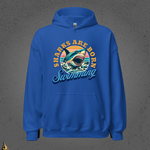 Sharks are Born Swimming - Vintage Great White Shark Graphic Unisex Hoodie 7