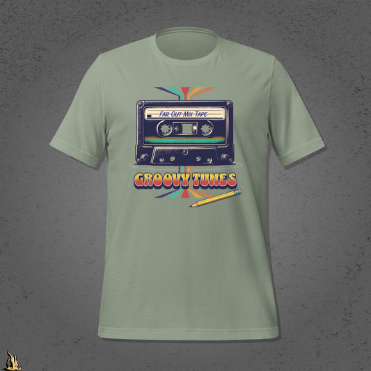 Groovy Tunes Retro Cassette Tape Unisex t-shirt