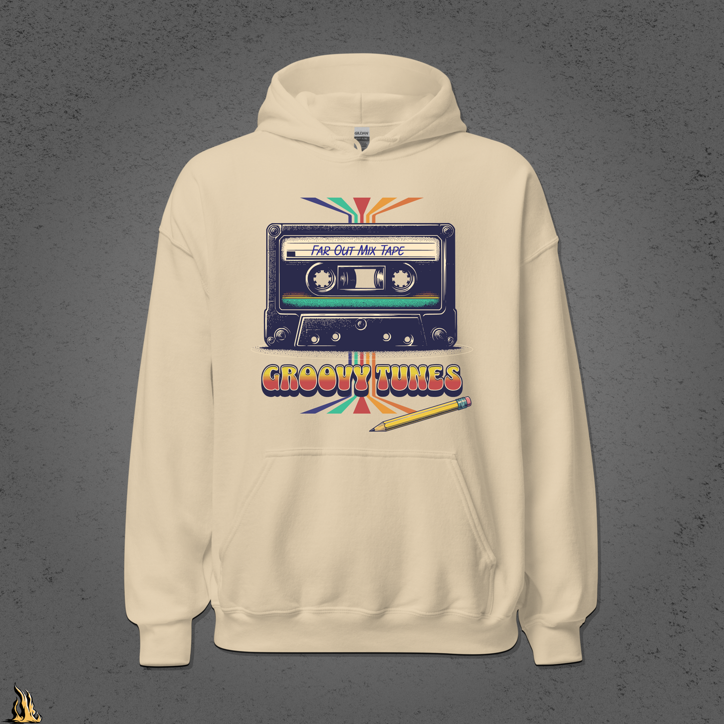 Groovy Tunes Retro Cassette Tape Unisex Hoodie
