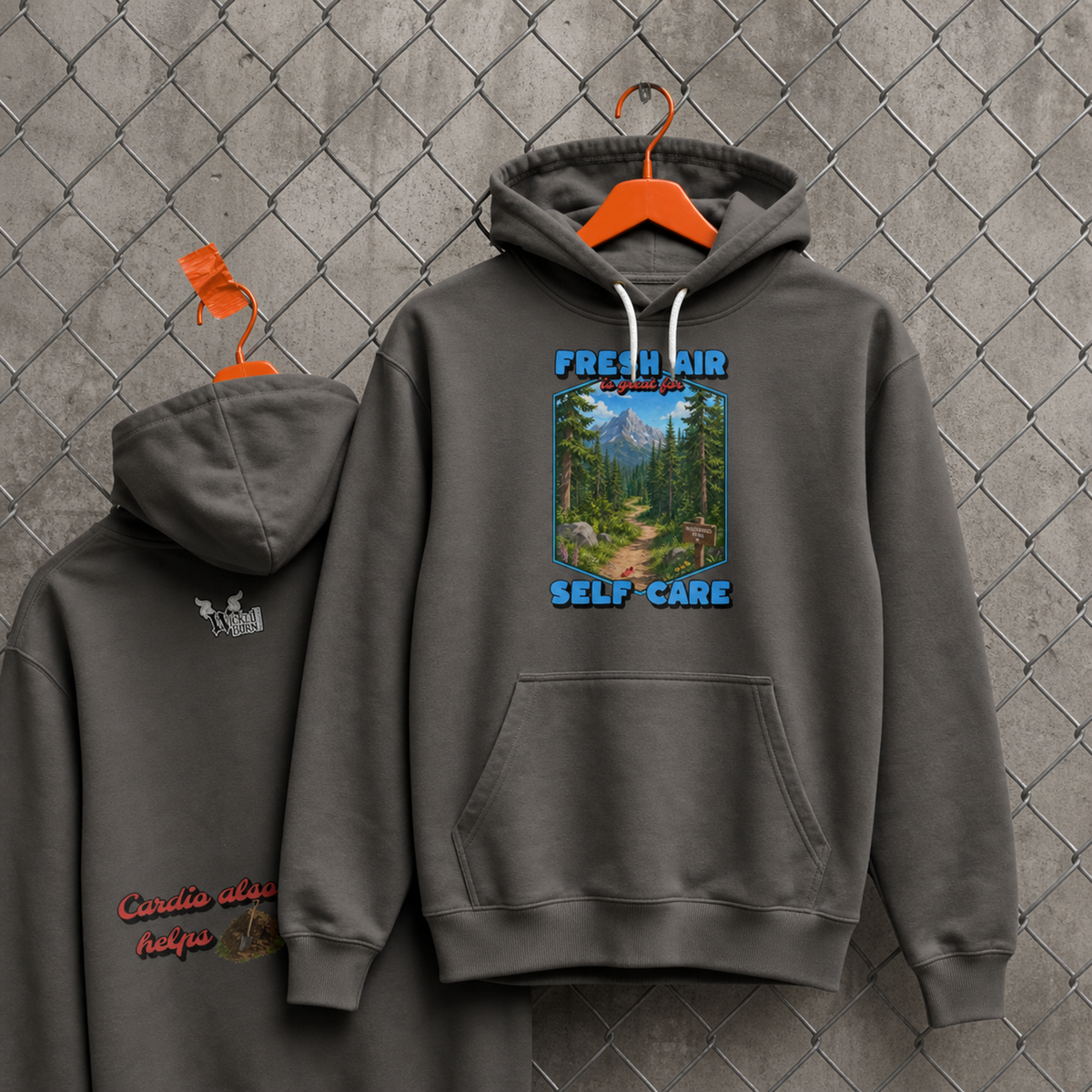 Fresh Air & Cardio Hoodie – Self Care Bunnyhug