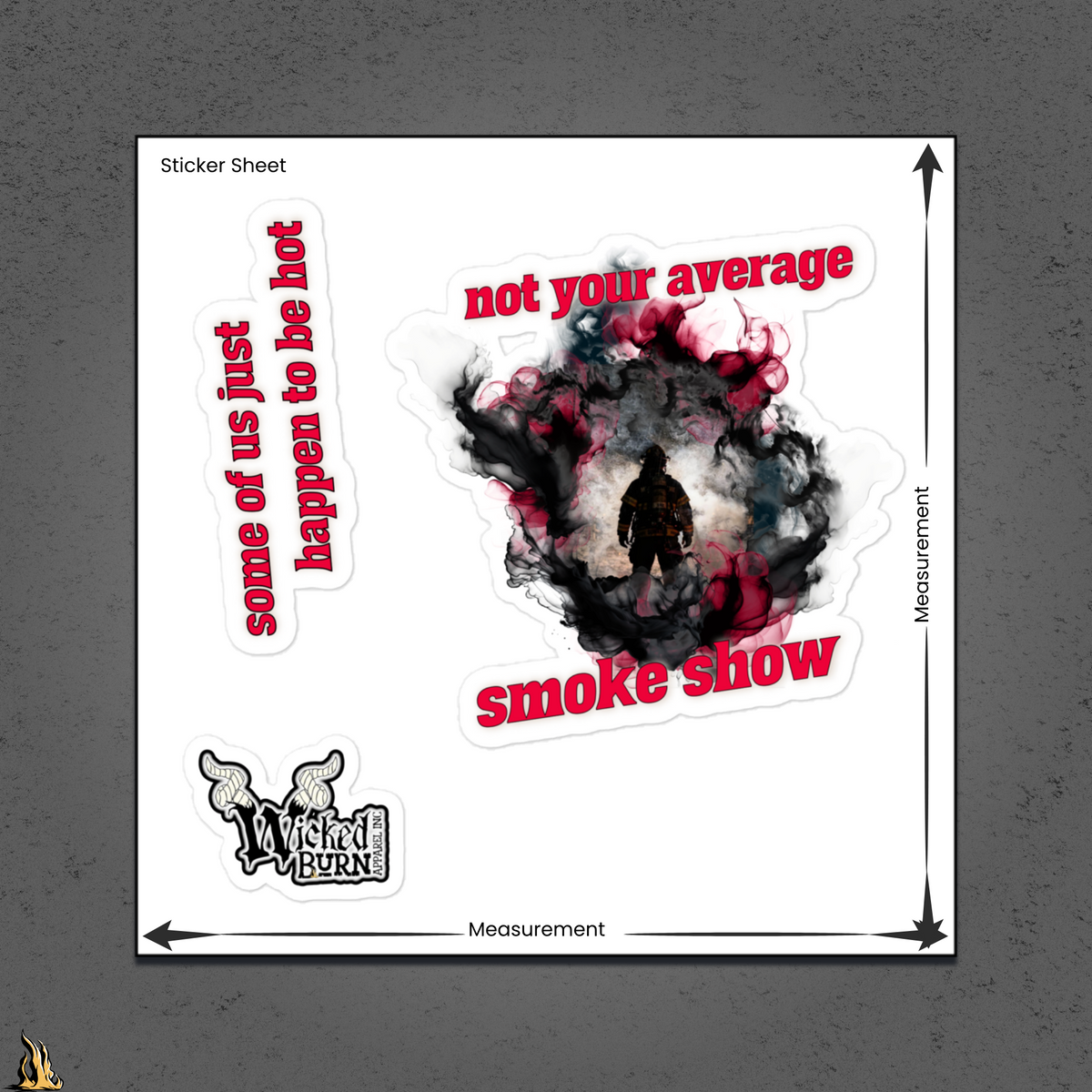 Not Your Average Smoke Show – Funny Firefighter Sticker Pack