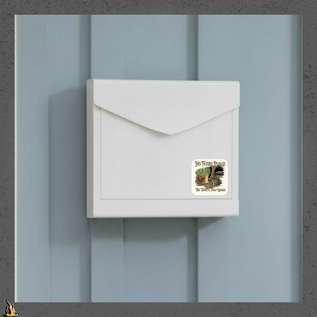 No Flyers Please – This Trunk Is Fully Loaded Funny Mailbox Sticker