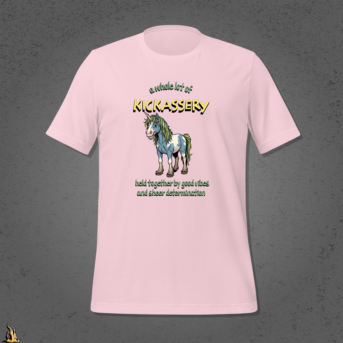 Kickassery, Good Vibes & Petty Spite - Funny Unicorn Unisex T-Shirt