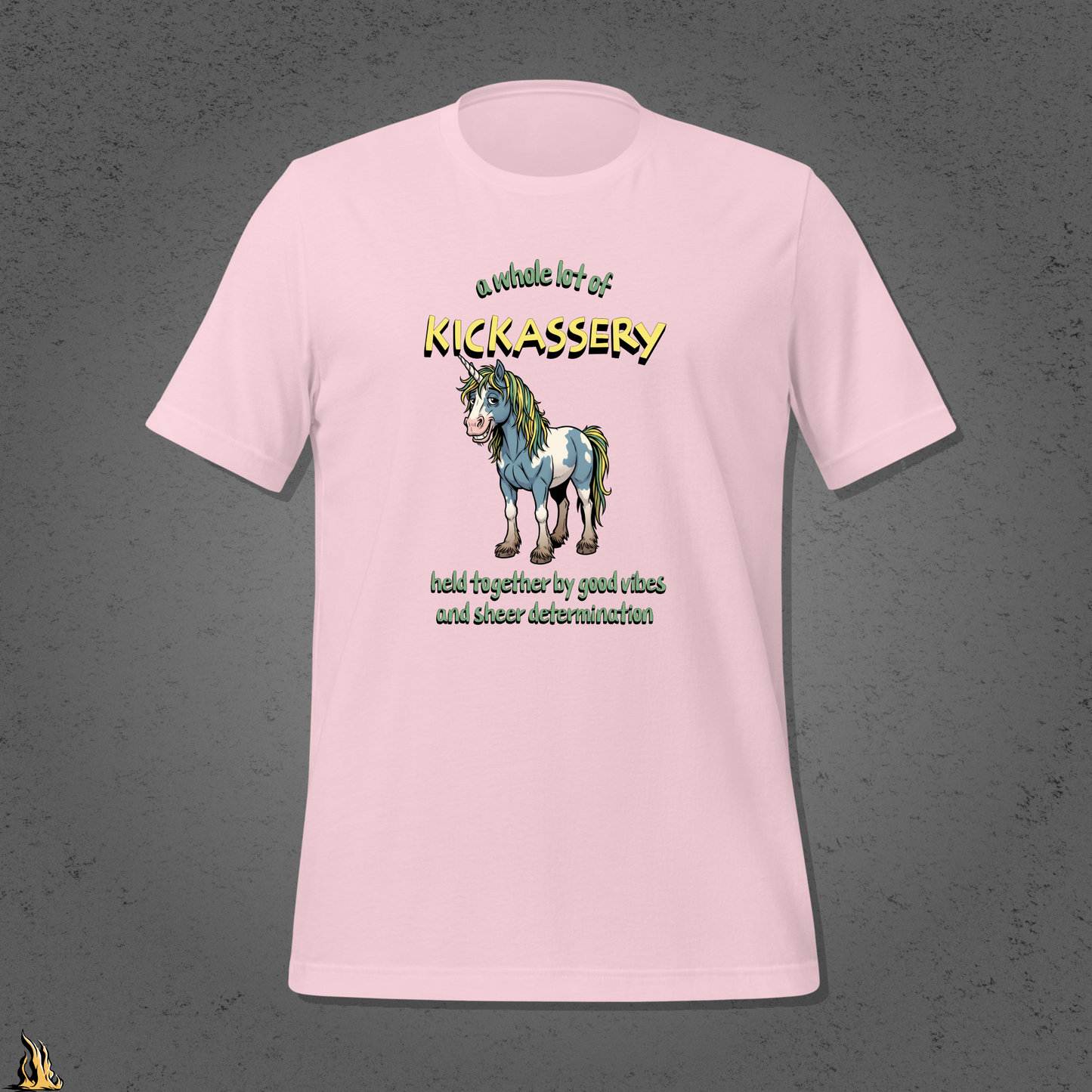 Kickassery, Good Vibes & Petty Spite - Funny Unicorn Unisex T-Shirt