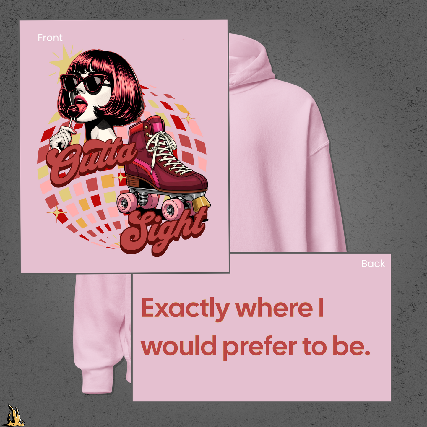 Outta Sight 70s Retro Introvert Unisex Hoodie