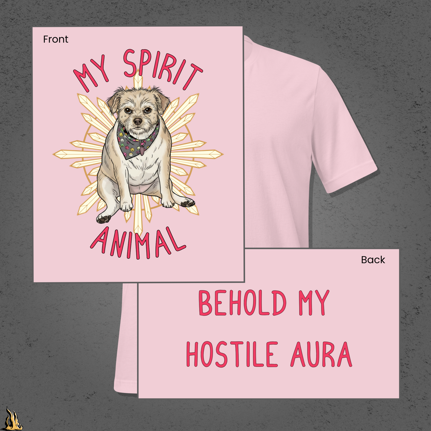 My Spirit Animal – Hostile Aura Dog Unisex T-Shirt