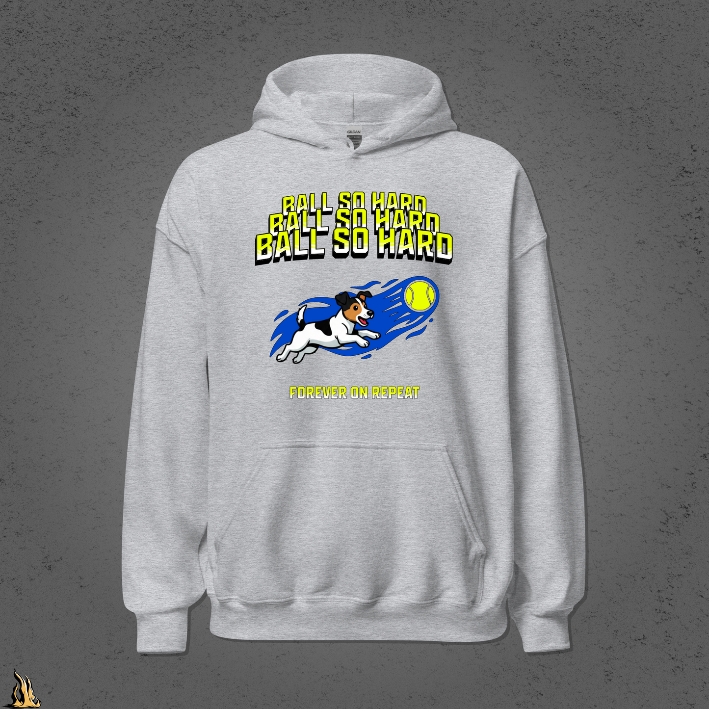 Ball So Hard Hoodie | 90s-Inspired Funny Dog Bunnyhug