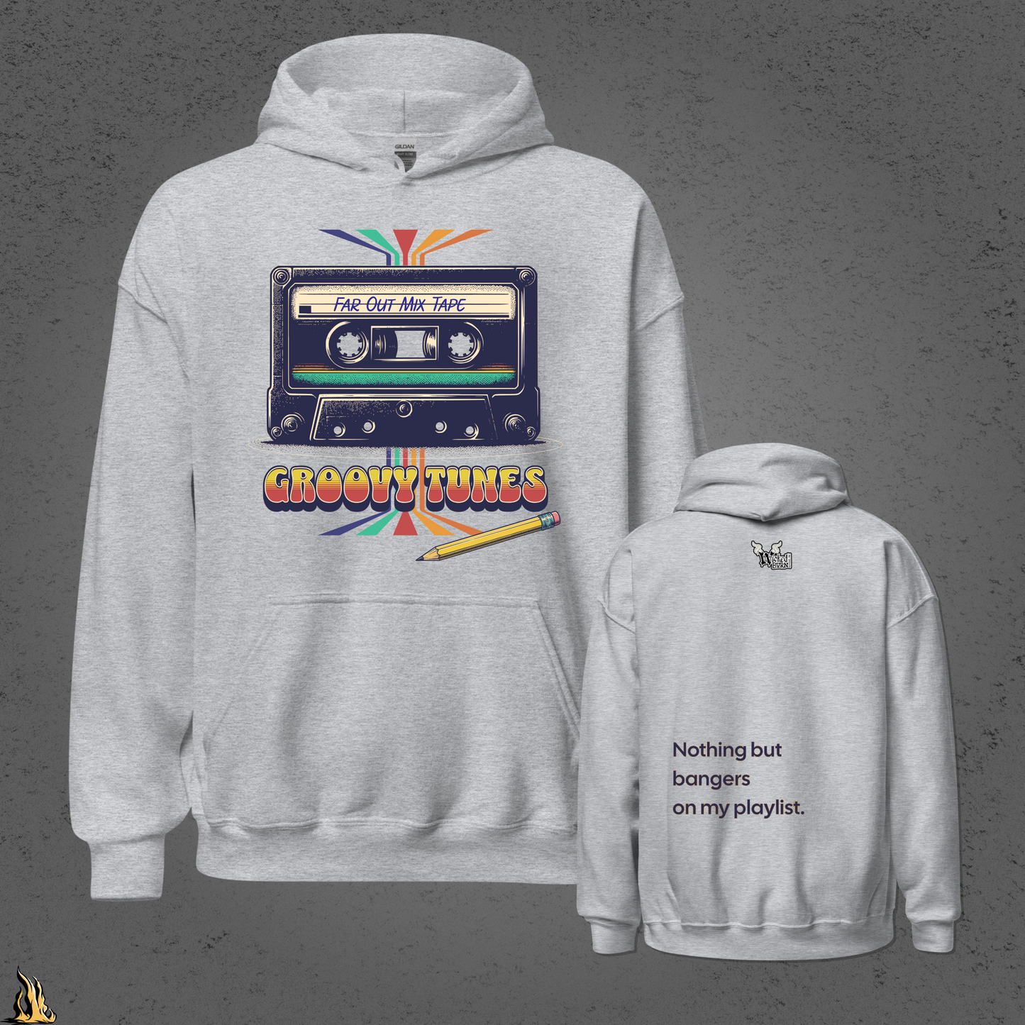 Groovy Tunes Retro Cassette Tape Unisex Hoodie